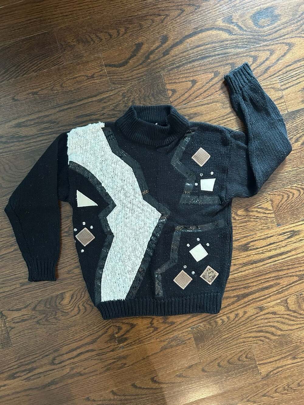 Spice Of Life Vintage Black Turtleneck Sweater Petites